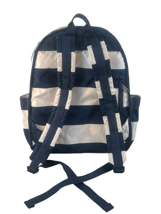 Lesportsac Navy/White Stripped Route Backpack Double Compartment main image 7